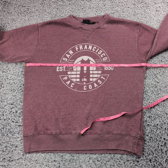 San Francisco Sweatshirt Adult Medium Red Pullover Destination Casual Fleece - Picture 3 of 6
